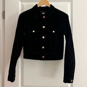 PAIGE Chantal Jacket in Onyx Rich Velvet